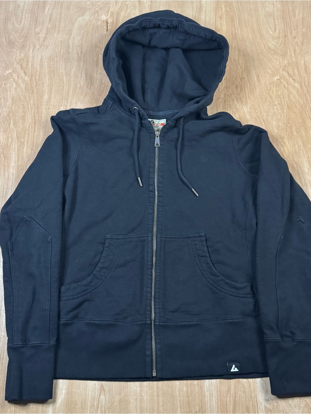 American Giant Women’s Black Full Zip Long Sleeve Thick Hoodie Size Large